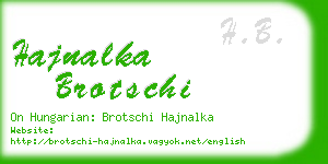 hajnalka brotschi business card